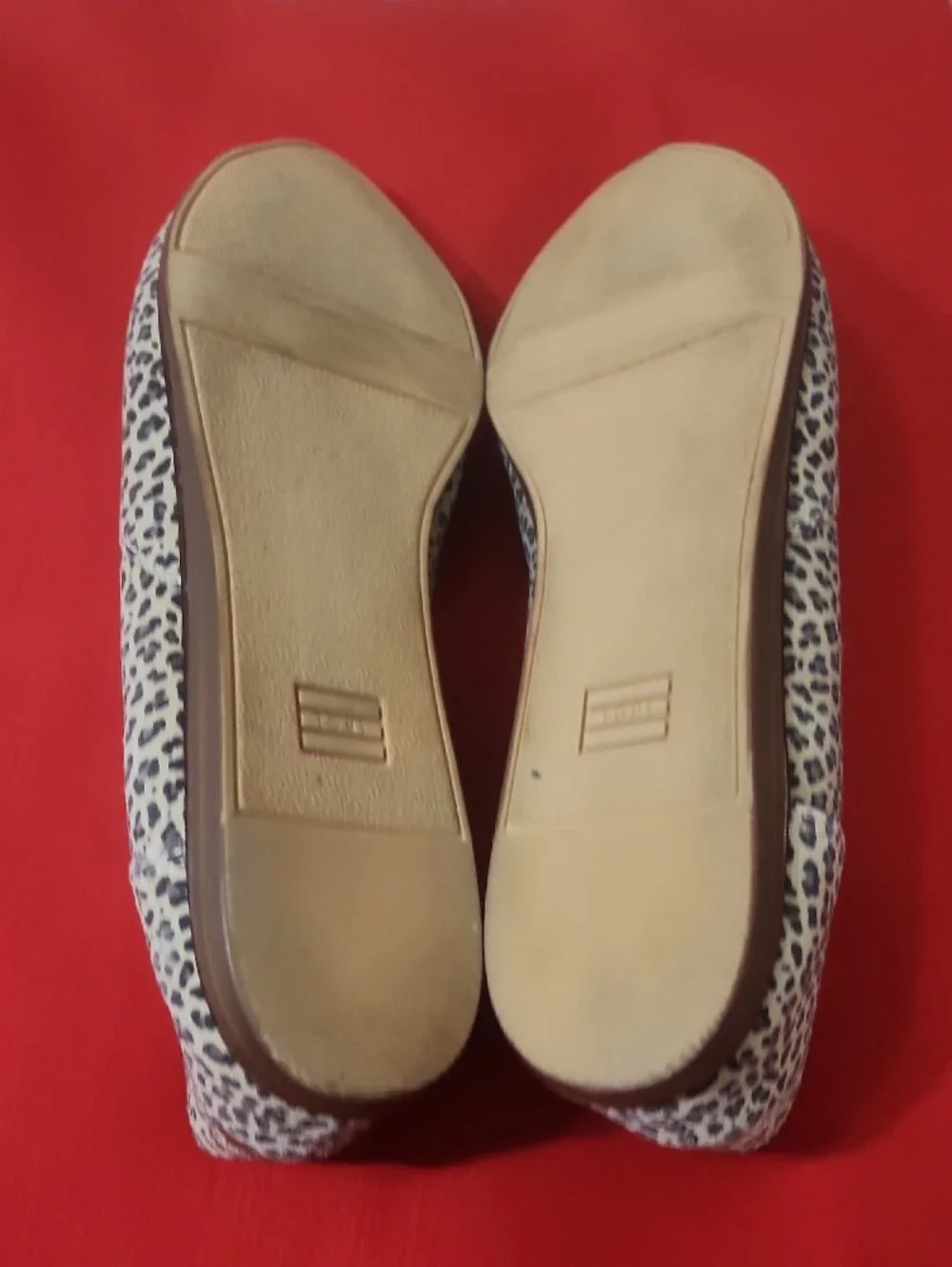 TOMS Women's Gemma Ballet Leopard Print Flats Shoes